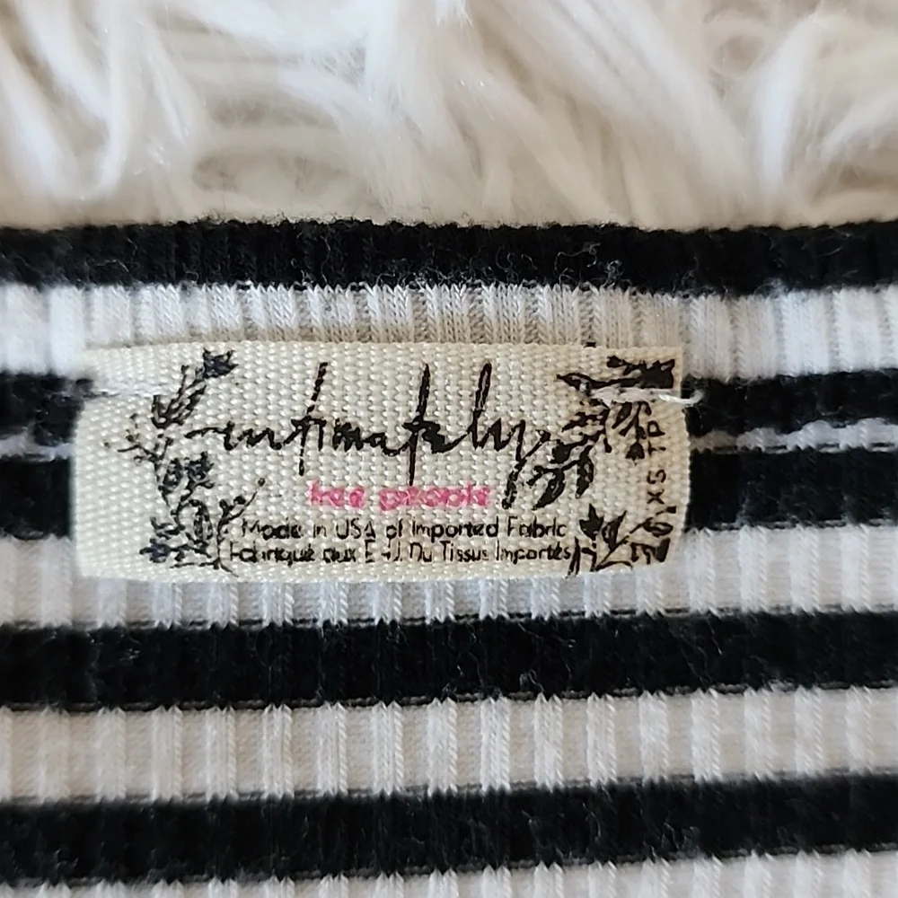 Free People Classic Black and White Striped Women's Top